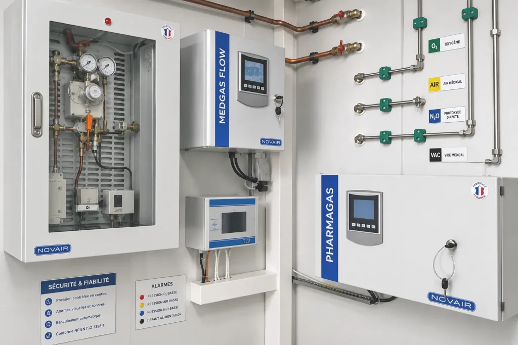 Installation réseau fluides médicaux NOVAIR